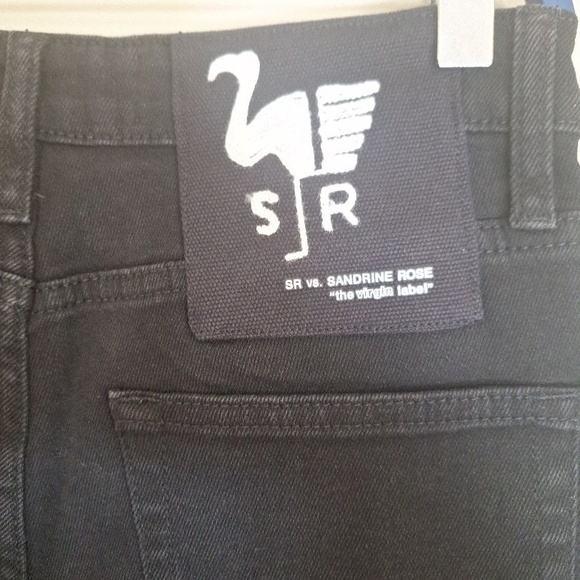 SANDRINE ROSE Free People Black High Rise Denim Casual Denim Jeans Pants Size 28 - Picture 6 of 8